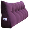 Bed Wedge Pillow Backrest Headboard Cushion Daybed Pillow Reading Wedge Purple, 59x20x8