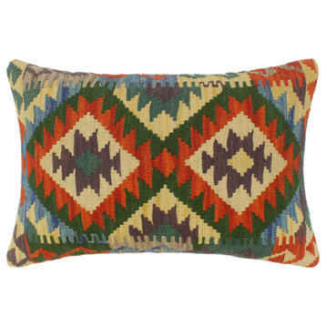Turkish Rustic Bryan Hand Woven Kilim Pillow