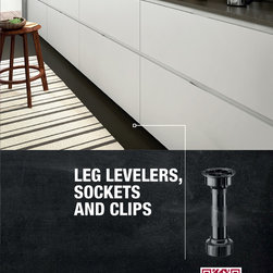 Leg levelers, sockets and clips - Kitchen Products