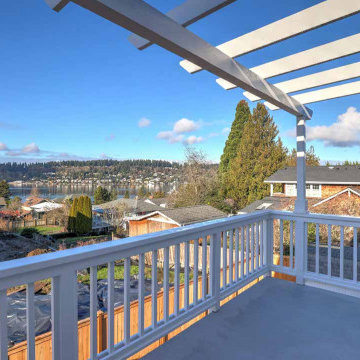 Modern Farmhouse Remodel with Lake View Upper Deck | Kennydale, WA
