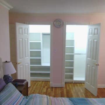 Master Reach in closets After