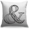 "Fancy Ampersand" Outdoor Pillow 18"x18"