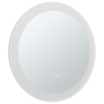 Aluminum Mirror, LED Anti-Fog, Warm/Cool Light Feature, 18", Round