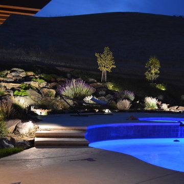 NightScaping Ideas Surrounding Pools
