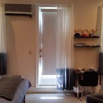 Roller Shades & Beautiful Ombre Sheer Curtains