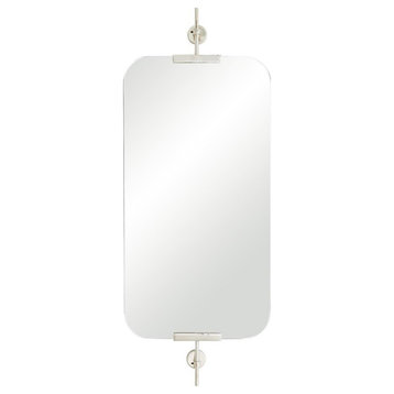 Madden Mirror, Polished Nickel, Plain Mirror, 19"W (6873 3FLAY)