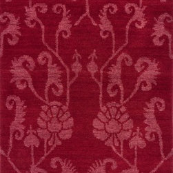 Pema Field Red Tibetan Rug - Rugs