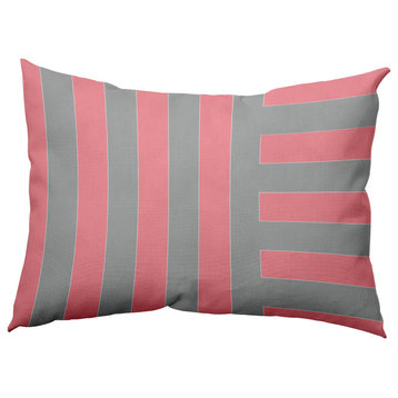 Stripes Decorative Throw Pillow, Pink Icing, 14"x20"
