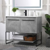 Elegant Decor Gerard 40" Single Porcelain Top Bathroom Vanity in Concrete Gray
