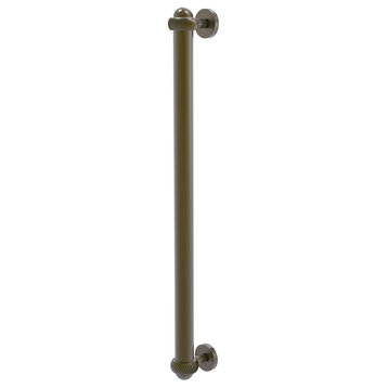 18" Refrigerator Pull With Twist Accents, Antique Brass