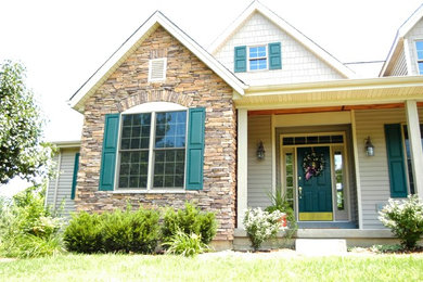 Example of a transitional exterior home design in Cincinnati