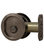Round Pocket Door Lock, Privacy,, Antique Nickel, 2-3/8" Backset