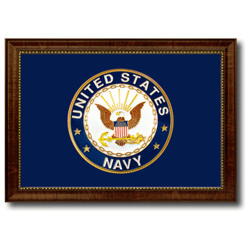 US Navy Seal Military Flag Canvas Print, 27"x39"