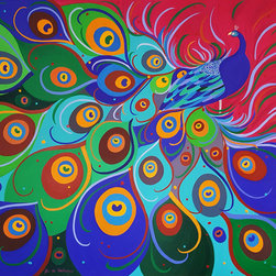 Mon Plumage, 48 x 60 in, SOLD - Paintings