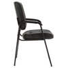 Keith Leather Reception Chair, Black, Black