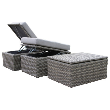 Wicker Storage Ottoman