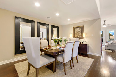 Design ideas for an arts and crafts dining room in Austin.