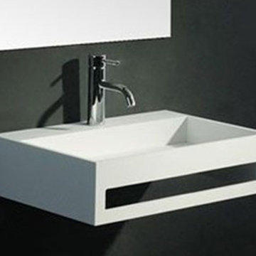 Solid Surface Bathroom Vanities and Wall Mounted Washbasins