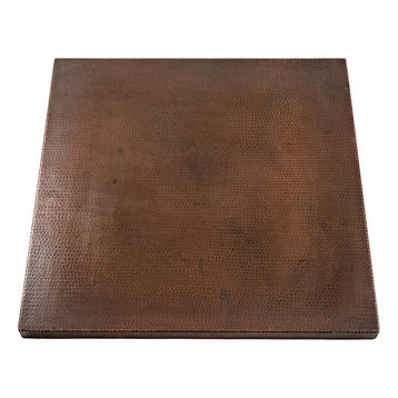 24" Square Hammered Copper Table Top