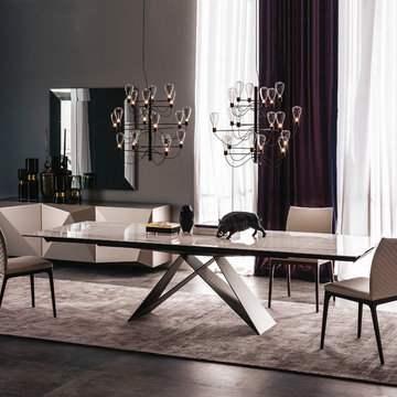 Selling: Premiere Keramik Drive Table, Arcadia Couture Chair, Poseidon Chandelie