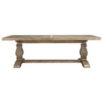 MOD - Amelie Dining Table, 94", Desert Gray, French Country, Rectangle - The Amelie dining table fully embraces the true essence of French country romanticism. Carved from real reclaimed pine wood, each table uniquely presents its own beautifully natural imperfections—from differences in knots and grain to the variations of color and texture in the salvaged wood. FSC certified (and meeting every universal sustainability standard), this dining table turns reusable wood into a rustic treasure.