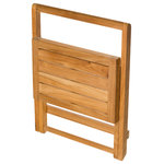 ARB Teak & Specialties - Teak Shower Bench Folding 16" (40 cm) with handle - Give your bathroom a spa-inspired look and feel with the 16” ARB Teak folding shower bench equipped with a handle. Use it as an easy-to-move side table or an extra seat at the picnic table! When you're done, just fold it up and put away. It adapts perfectly to various indoor and outdoor uses.