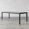 London Concrete Dining Table, Charcoal