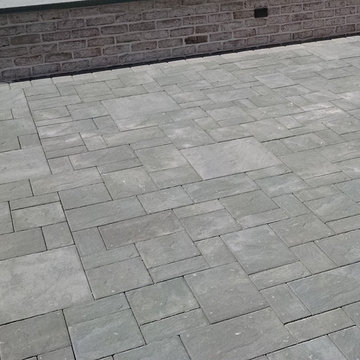 Paver Patio, Walk, Steps, and Sitting Wall Installation