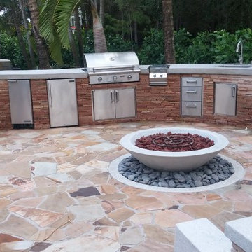 Stone Kitchen & Stone Bench