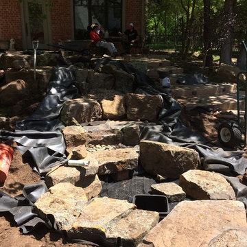 Basin rocked in and ready for gravel.