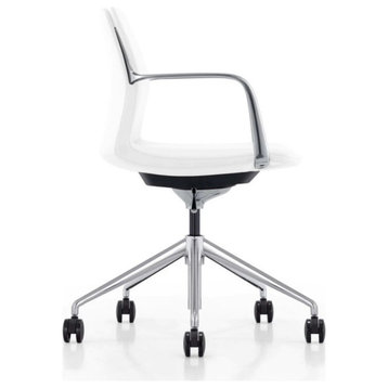 Dara Modern White Mid Back Conference Office Chair