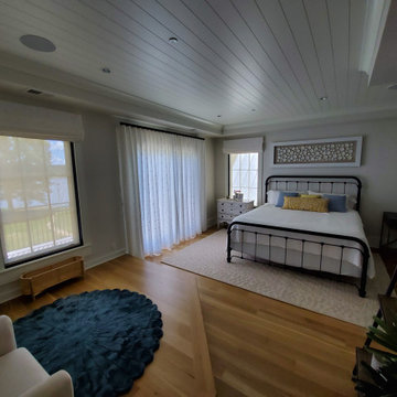 Chesapeake Bay Vacation Home - Lutron Motorized Roller Shades & Custom Draperies