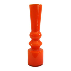 CASED ITALIAN ORANGE VASE - Vases
