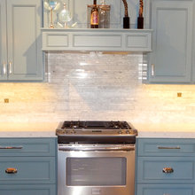 blue cabinets