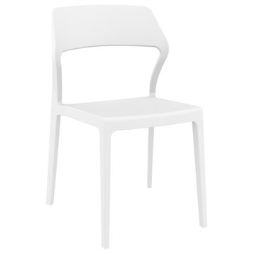 Snow Dining Chair, White, Set of 2