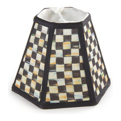 Courtly Check Hex Shade - Chandelier | MacKenzie-Childs - Lamp Shades