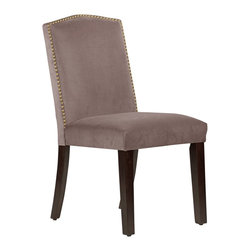 Universal Lighting and Decor - Calistoga Regal Smoke Fabric Arched Dining Chair - Bar Stools And Counter Stools