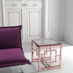 GERANIUM SIDE-ROSE GOLD - Side Tables And End Tables
