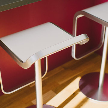 The Maxwells: Pink & Grey Laminated Plywood Kitchen