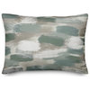 Green Brushstroke Pattern 14x20 Indoor/Outdoor Pillow