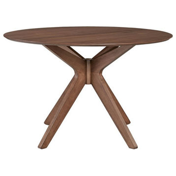 Liberty Furniture Space Savers Round Pedestal Dining Table in Walnut