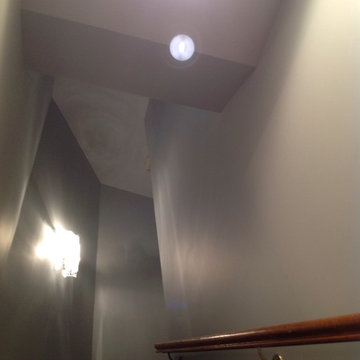 High ceilings and wall repair after wallpaper removal