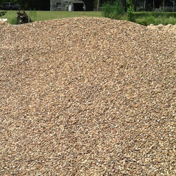 3/4" - 1.5" decorative tan gravel. - Outdoor Products