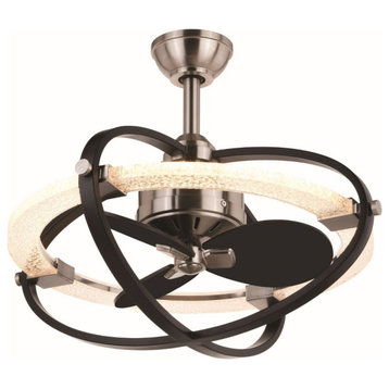 Vaxcel - Galileo 1-Light Ceiling Fan in Contemporary and Globe Style 19.75