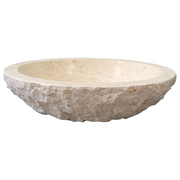 Bonette Oval Chiseled Marble