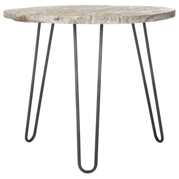 Mindy Dining Table - Mindi Aged Texture Gray White Wash
