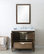 Legion Furniture Tristan Vanity With Top, Antique Coffee, 37", White Carrara