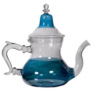 Blue Glass Teapot