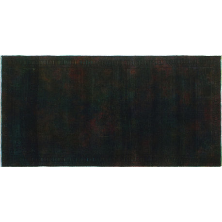 Vintage Distressed Overdyed Adeem Purple Runner, 4'9x9'10