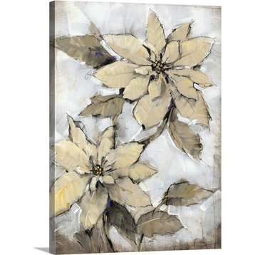 "Poinsettia Study I" Wrapped Canvas Art Print, 18"x24"x1.5"